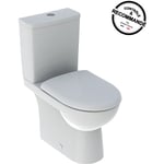 Pack wc à poser sortie double sans bride Symbiose Rimfree 78,6 cm - Réservoir réversible (3/6 l) - Abattant déclipsable à fermeture ralentie