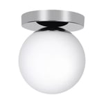 Plafonnier de salle de bain Dorres E14 40W IP44 Ø16cm GoodHome argent