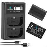 Homesuit LP-E6 LP-E6N Battery and LCD Charger Set Compatible with Canon EOS 80D, 90D, 5D Mark II/III/IV, 5Ds, 5Ds R, 6D, 60D, 6D Mark II, 7D, 7D Mark II, 70D, XC15, XC10, BMPCC 4k 6k Cameras (2-Pack)