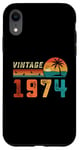 Coque pour iPhone XR Cadeau d'anniversaire 51 ans pour homme femme Palm rétro vintage 1974