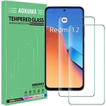 AOKUMA Xiaomi Redmi 12 4G/5G/POCO M6 Pro Verre Trempé, [Lot de 2] Protection d'écran Xiaomi Redmi 12 4G/5G/POCO M6 Pro [0.26mm] [Extrêmement résistant aux rayures] [Haute définition]