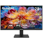 XGaming 28 Inch 4K Monitor, 3840x2160 IPS Panel, 60Hz, 4ms,100% sRGB, HDMI, DP, Freesync, HDR,Low Blue light,VESA