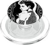 Fantasy Post Punk Celtic Tribal Batcave Mohawk Girl Gothique PopSockets PopGrip pour MagSafe