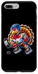 Coque pour iPhone 7 Plus/8 Plus Amusant Thanksgiving hockey sur glace -Fun Thanksgiving Turquie Sport