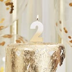 Ginger Ray Gold Ombre 2 Number Birthday Candle Mix it Up,5 cm