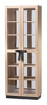 The Bow Vitrin Cabinet - White Oiled Oak/Black Stained Oak