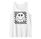 Melting Black Smile Peace Smiling Melted Dripping Face Cute Tank Top