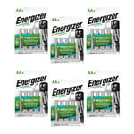 Energizer Lot de 6 Blisters de 4 Accus Piles rechargeables HR6 Extreme AA 2300mah