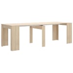 Pegane - Table console extensible en chêne naturel - Longueur 54-239 x Hauteur 77 x Profondeur 90 cm