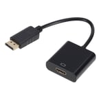 Le noir - DP Adaptateur HDMI - Adaptateur de câble DP vers HDMI mâle vers femelle, pour HP/DELL, PC portable, Port d'affichage vers HDMI 1080P