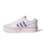 adidas Originals Junior Nizza Platform - White/Pink / UK3.5 EU36