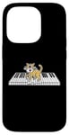 Coque pour iPhone 14 Pro Piano Chat Chaton Pianist Clavier