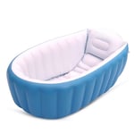 Baignoire Gonflable Pour Bébé, Piscine Portable Pour Enfant En Bas Âge, Bassin De Douche Pliable (Bleu)