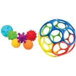 INFANTINO Balles Souples Sensorielles 6 Balles Souples aux Formes/Tailles Différentes & Bright Starts, Oball Classic, Balle Flexible et Facile à Manipuler, Jouet d'activité sensorielle