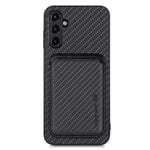 SKALO Samsung A54 5G Carbon Fiber Skal med Korthållare - Svart