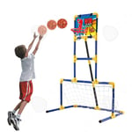 C Basket Net Hockey Tre-i-ett Fotbollsnät Barn Sportspel Leksak Set 99cm Mål 99x69x153cm