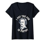 Womens I Put The Poe In Poetry V-Neck T-Shirt