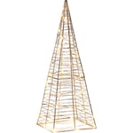 Décoration de Noël led Sapin Structure Minimaliste 60 cm En Acier Argenté Puksala Beliani