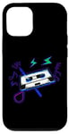 Coque pour iPhone 12/12 Pro Cassette Tape Pencil années 80 rétro vintage musique rétro