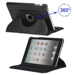 iPad mini 3/2/1 - Læder cover 360 grader roterbar - Sort