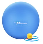 Timberbrother Anti-Burst Exercise Swiss Ball with Pump for Yoga,Blue