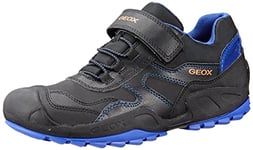 Geox Garçon J New Savage Boy B A Chaussures, Black/Royal, 25 EU