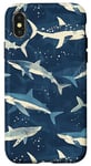 Coque pour iPhone X/XS Coque Requin Bleu Océan Amoureux des Requins