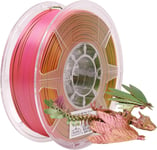 PLA Tricolore Soie Filament 1.75mm, Soyeux Coextrusion Imprimante 3D Filament PLA, 1KG Bobine Triple Couleur PLA Mystique Soie Filament d'impression 3D pour Imprimante 3D, Or Rouge et Vert Soie