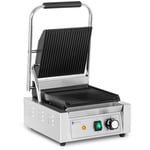 Royal Catering - Grill Rainuré Panini Sandwich Croque Monsieur Électrique 1800 w 230V + Brosse