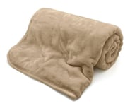 Kampala Hill Mink Blanket/Throw Beige 200 x 240cm