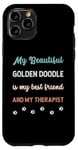 Coque pour iPhone 11 Pro Adorable chien doré gribouillage papa, maman, ami et thérapeute