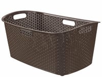 Curver My Style Mangle Basket 223390 (47L  1 Compartment  Dark Brown Color)