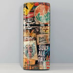 Aprint Decor - Vinyle adhésif décoratif pour réfrigérateur, spécial sans bulles, affiches de surf vintage - 70x185cm