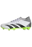 adidas Unisex Predator Accuracy.3 Firm Ground Football Shoes, FTWR White/core Black/Lucid Lemon, 11 UK