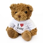 NEW - I LOVE VICKY - Teddy Bear Cute Cuddly Gift Present Birthday Valentine