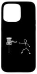 Coque pour iPhone 15 Pro Max Disque Golf Player Sports Lover Funny Stickman Jeu de plein air