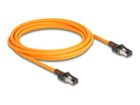 Delock - Nätverkskabel - Rj-45 (Hane) Till Rj-45 (Hane) - 3 M - 6.2 Mm - S/Ftp - Cat 6A - Halogenfri, Portanvändarfunktion (Usb-C Driven) - Orange