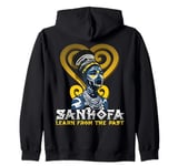 Learn From The Past African Symbol Adinkra Sankofa History Zip Hoodie