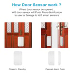 WiFi Door Window Sensor Burglar Alarm Home Security For Alexa Voice C BLW