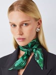 John Lewis Vivid Bloom Silk Ribbon Scarf, Green