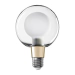 ITENSE - Ampoule décorative, ampoule e27 - Ampoule double verre transparent - Globe double verre - Puissance: 4W - Luminosité: 320 lumens - Forme: G95 - Pratique & facile à installer - Forme: Globe