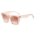 FEISEDY Lunette de Soleil Femme Rétro Oeil de Chat Lunettes de Soleil Mode Classique Carré Femme y Homme B2473