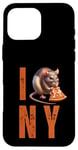 Coque pour iPhone 16 Pro Max Funny NY City Rat Mangeant Pizza Pepperoni