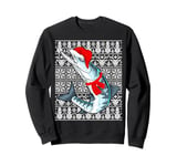 Barracuda Fish Wearing Santa Hat Women Kids Ugly Christmas Sweatshirt