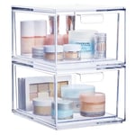 US Acrylic® Audrey 2-Pack Small Stackable Cosmetic Organizer Drawers