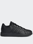 adidas Sportswear Unisex Kids Grand Court 2.0 Trainers - Black, Black, Size 11 Younger