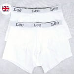 Lee Jeans Men's Boxers XL 2 Pack Underwear Tight Fit Trunks White Casual Bottoms