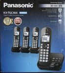 Panasonic KX-TGC464 Digital Cordless Phone 4 Handsets Nuisance Call Block Black