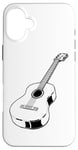 Coque pour iPhone 16 Plus Conception réaliste guitare acoustique pour les guitaristes