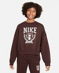 Nike Sportswear Older Kids' (Girls') Oversized Fleece Crew-Neck Sweatshirt